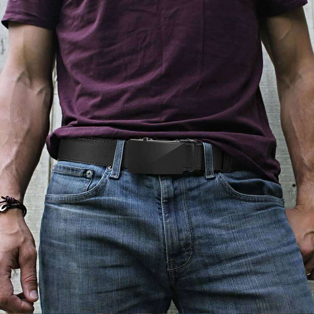 CHAOREN Brand Leather 115cm-135cm Automatic Belt with Ratchet Strap Top Quality Luxury Belts for Men Y260225