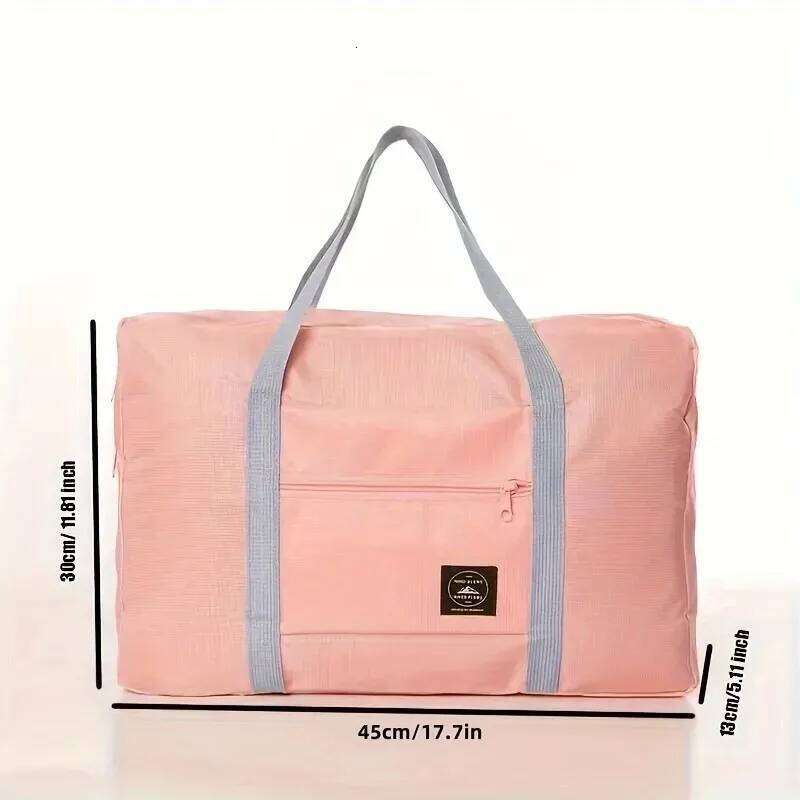 1 set of foldable large capacity travel expandable fitness bag, sports carry on, weekend check-in, luggage Y260225