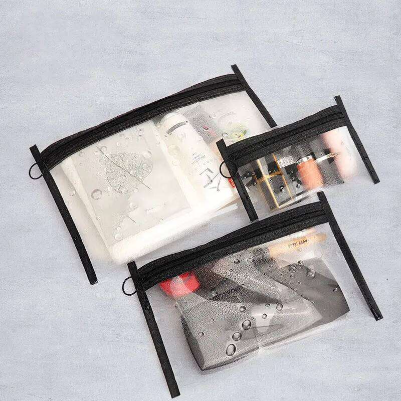 Wash Transparent Cosmetic for Women Clear Zipper Travel Female Makeup Brush Holder Organizer Toiletry Bag Clutch 26Y0225