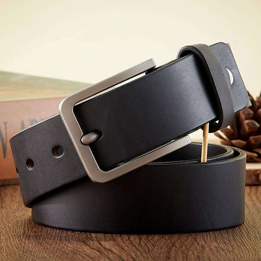 3.8CM Real Genuine Leather For Men High Quality Cowskin Casual Jeans Belts Business Cowboy Waistband Male Fashion Designer Belt Y260225