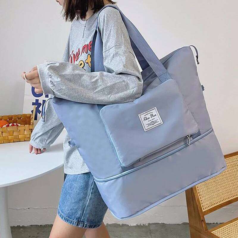 Clothes Storage Bag Large Capacity Nylon Cloth Waterproof Portable Handbag Crossbody Travel Shoulder Bags Unisex New Y260225