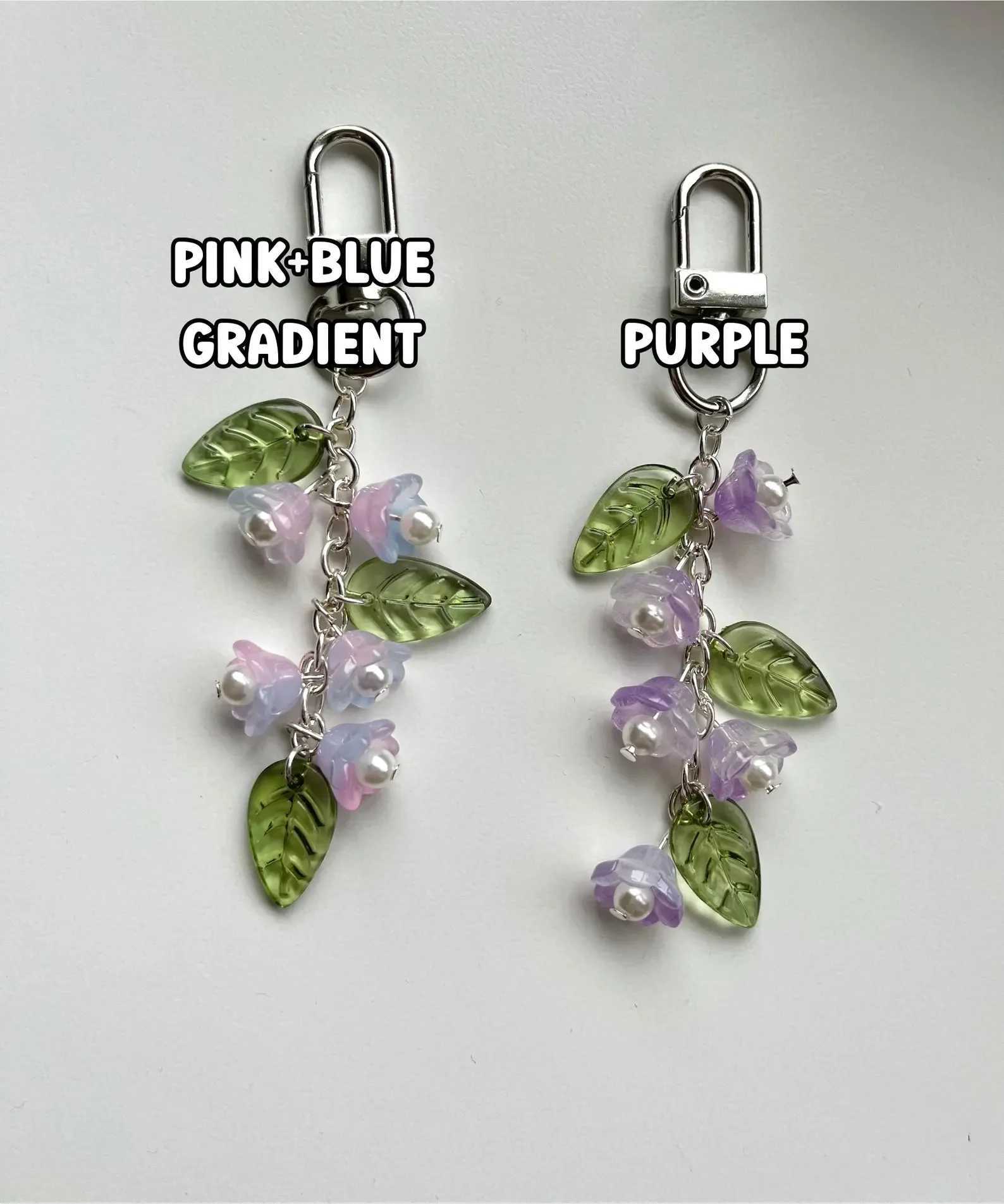 Lily of the Valley Keychain Bag Charms Handmade Flowers Aesthetics Cute Girly Lily of the Valley Gifts for Her H260225