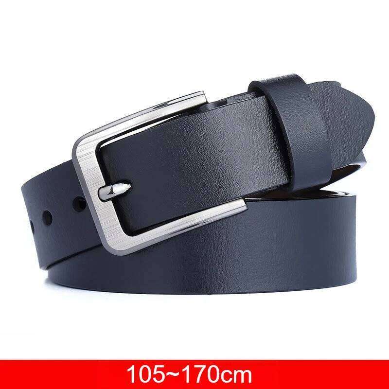 Men's Extra Long 170 160 150 140cm, Original Genuine Leather Belt, Cowhide Alloy Pin Buckle, Casual Trousers Pants Belt Y260225