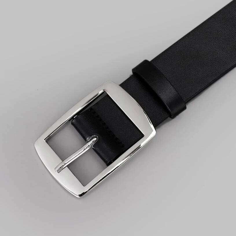 New Luxury PU Leather Metal Pin Buckle High Quality Famous Brand Designer Waist Strap Belts for Jeans Men Belt Y260225