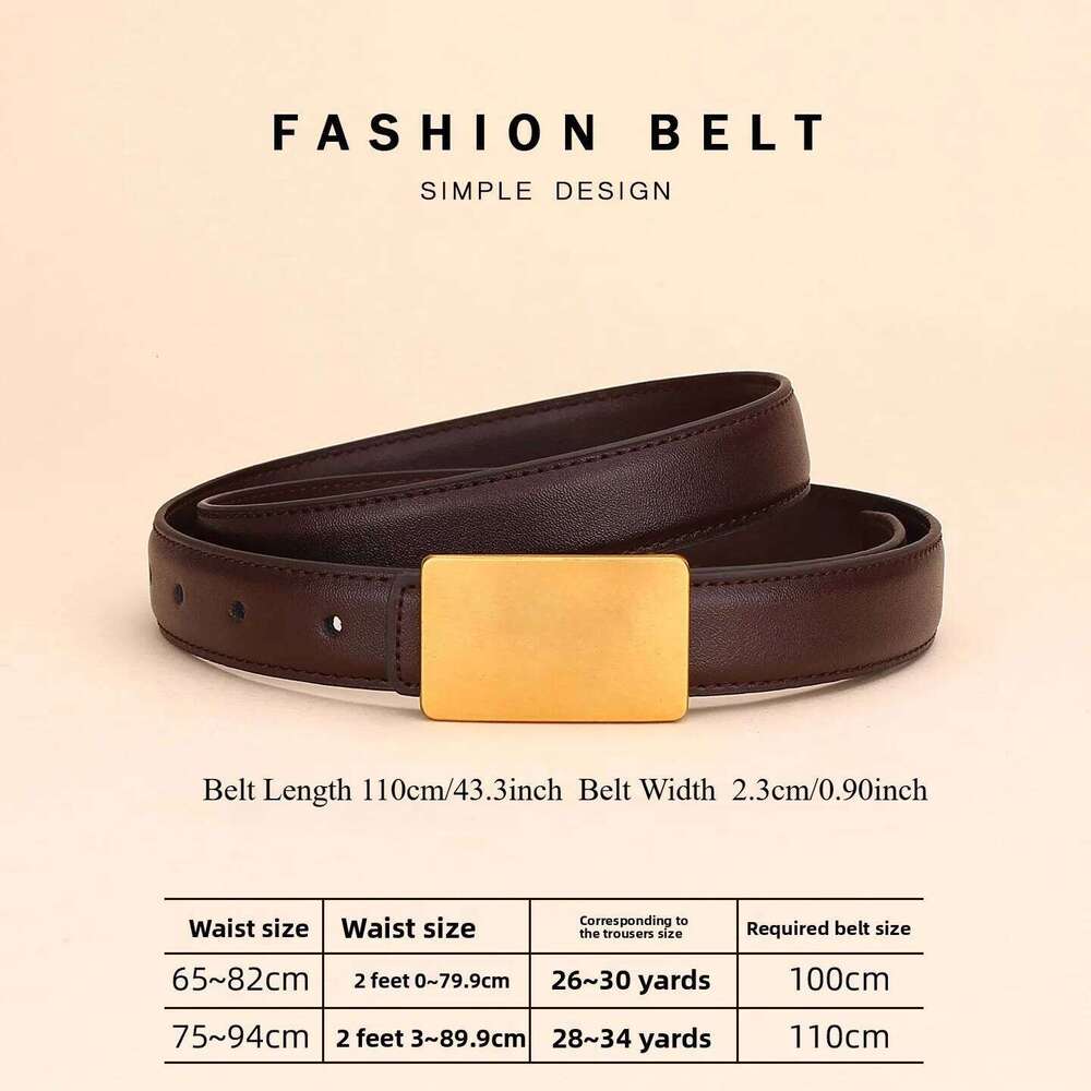 Women's Leather Belt Luxury Brand Waist Chain for Jeans and Dress Retro Pyramid Buckle Double Sided Belts Y260225