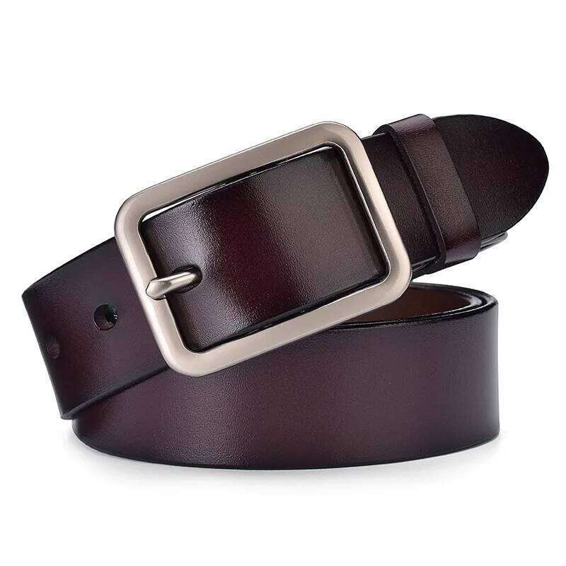 unisex universal leather belt, needle buckle waistband, casual and fashionable wide waistband Y260225