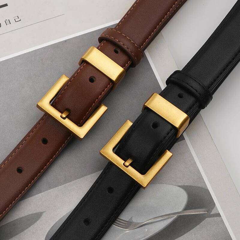 Fashion Women's High Quality Golden Buckle PU Leather Casual Best Matching Dress Jeans Belts Women Accessory Designer Belt Y260225