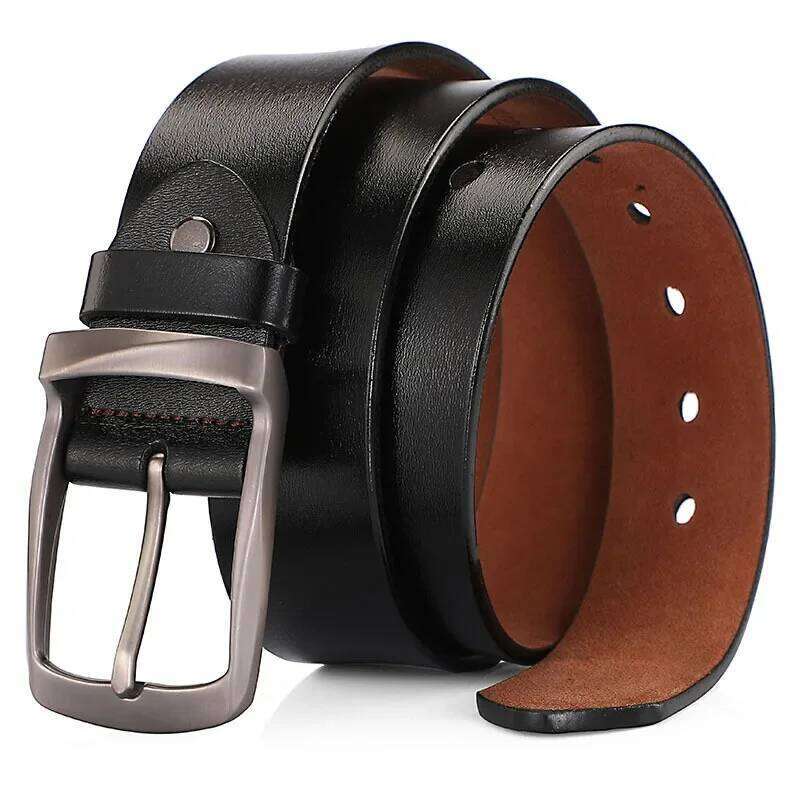 Large Size 105-140 150 160 170cm Cowhide Retro Men's Genuine Leather Needle Buckle Waistband Handmade Casual Trend Belt Y260225