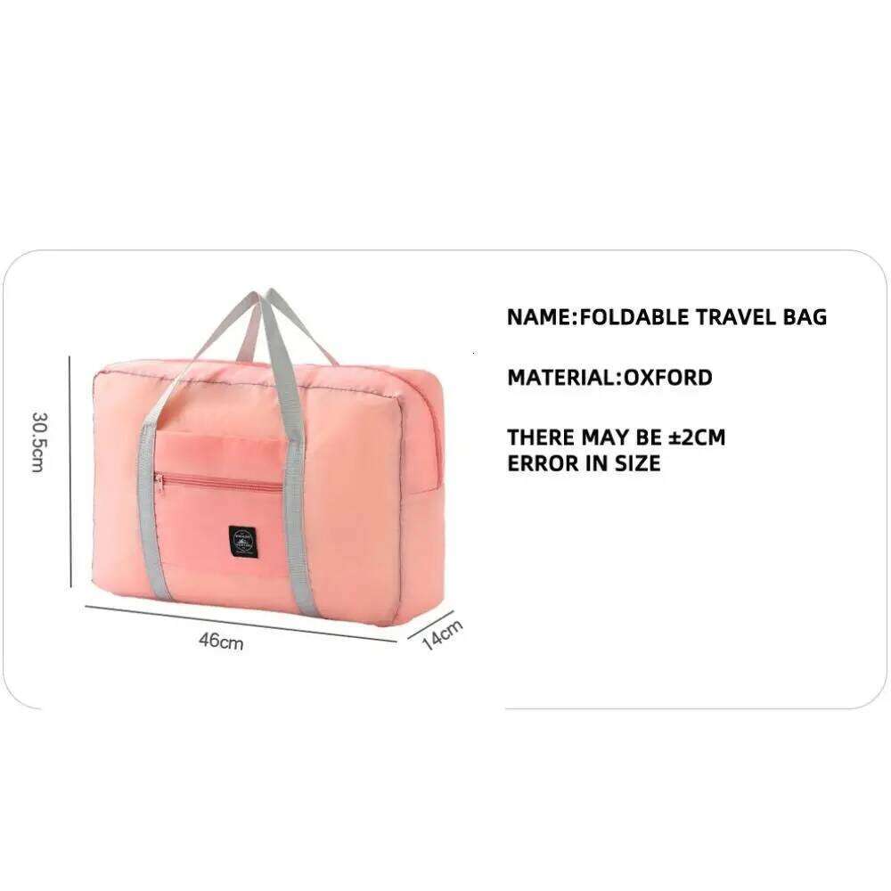 New Polyester Handbag Large Capacity Waterproof Duffle Bag Foldable Solid Color Travel Storage Cabin Under The Seat Y260225