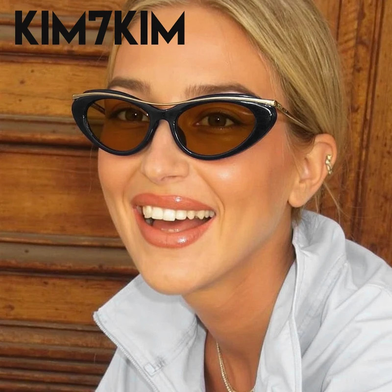 Fashion Small Cat Eye Sunglasses Women Punk Metal Frame Sunglass Vintage Sexy Traveling Eyewear UV400 Shades 260129