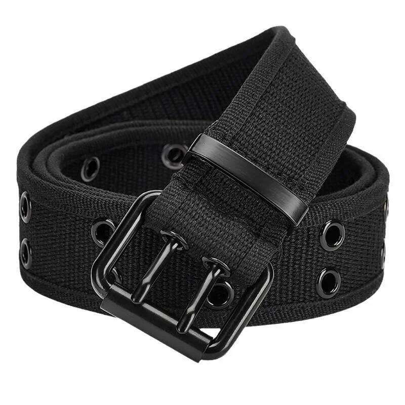 1pc Men's Double Hole Pin Buckle Belt, Outdoor Sports, Suitable For Both Men And Women Y260225