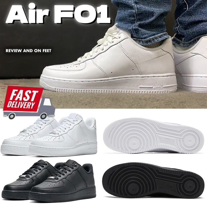 2026 Designer One af1s Casual Shoes Sneakers Men Women Classic 1 Triple White Black Mens Womens Traienrs Outdoor Sports Runners 1s Shoes