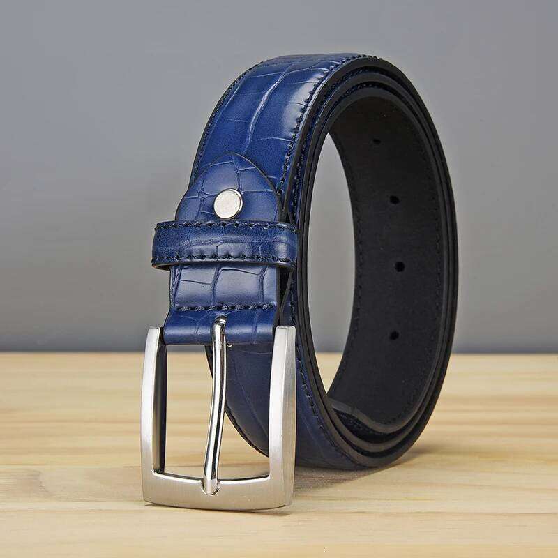 Men imitation alligator belt, fashion trend jeans wear, send husband to father's first choice Y260225
