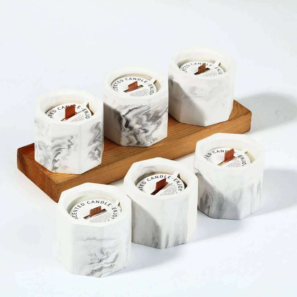 1pc Handmade Soy Wax Marble Cup Candle - Ins Style Essential Oil Aromatherapy, Creative Gift for Home Wedding Party H260225