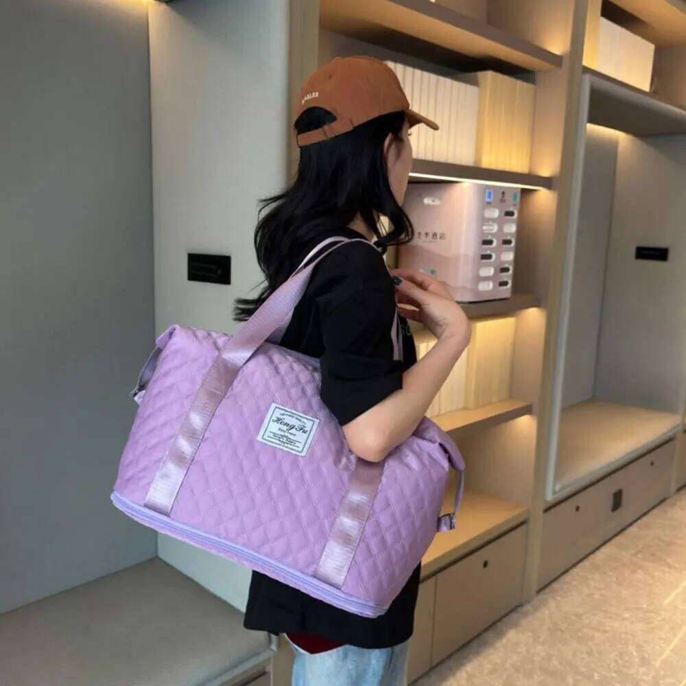 Fashion Large Capacity Handbag Foldable Wet And Dry Separation Fitness Waterproof Shoulder Storage Bag Leisure Travel Y260225