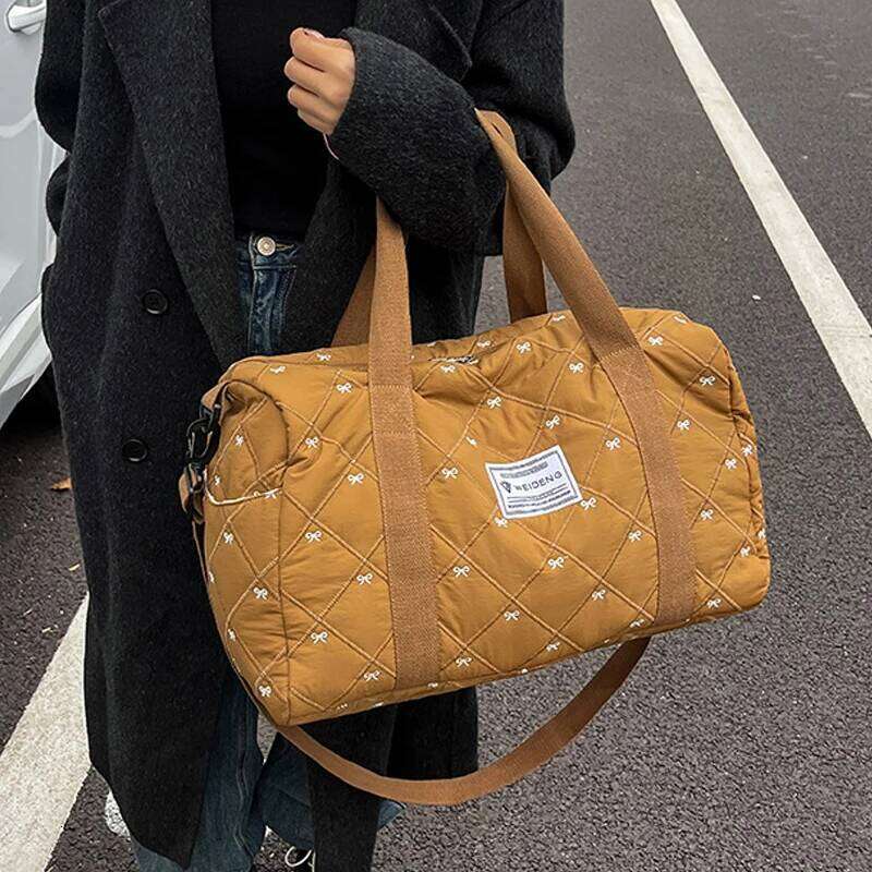 Bow Large Capacity Baby Diaper Bag Fashion Travel Duffel Women with Yoga Fitness Sport Bags Mom Stroller Maternity Totes Y260225