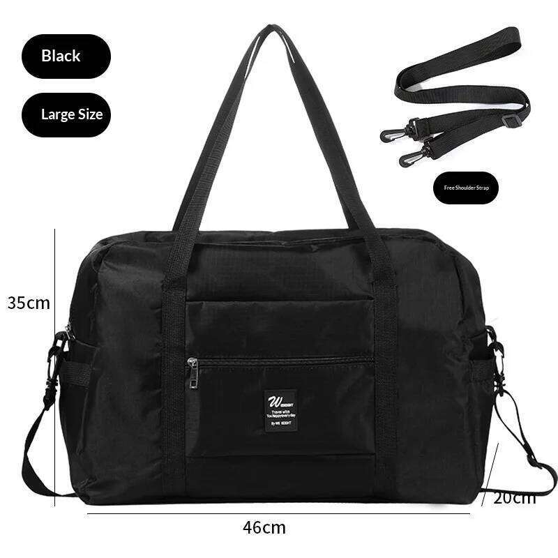 Large Capacity Travel Duffel with Handle Sleeve Waterproof Foldable Weekender Bag Men Women Fit for Luggage Trolley Y260225