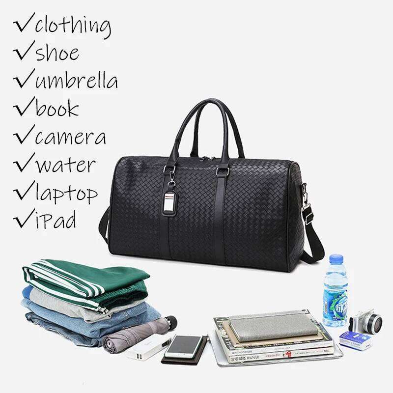 Large Capacity Made Of PU Leather Material, Designed As A Single/Double Shoulder Bag, Multifunctional Travel Bag Y260225