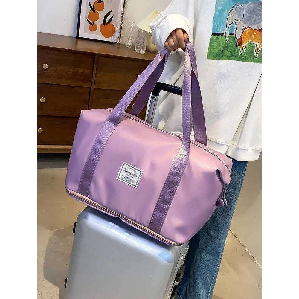 Carry On Travel Duffle Bag Nylon Waterproof Sports Gym Tote Bags for Women Large Capacity Storage Luggage Handbag Y260225