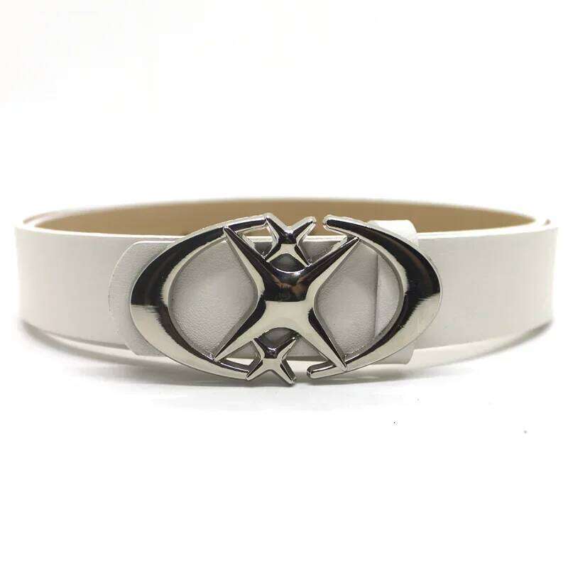 Punk Moon Star Buckle Design Cross Metal Vintage Gothic Men Women Y2k Pu Leather Waistband Jeans Pants Decorative Belt Y260225