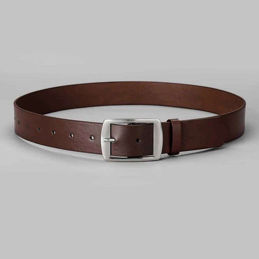 New Luxury PU Leather Metal Pin Buckle High Quality Famous Brand Designer Waist Strap Belts for Jeans Men Belt Y260225