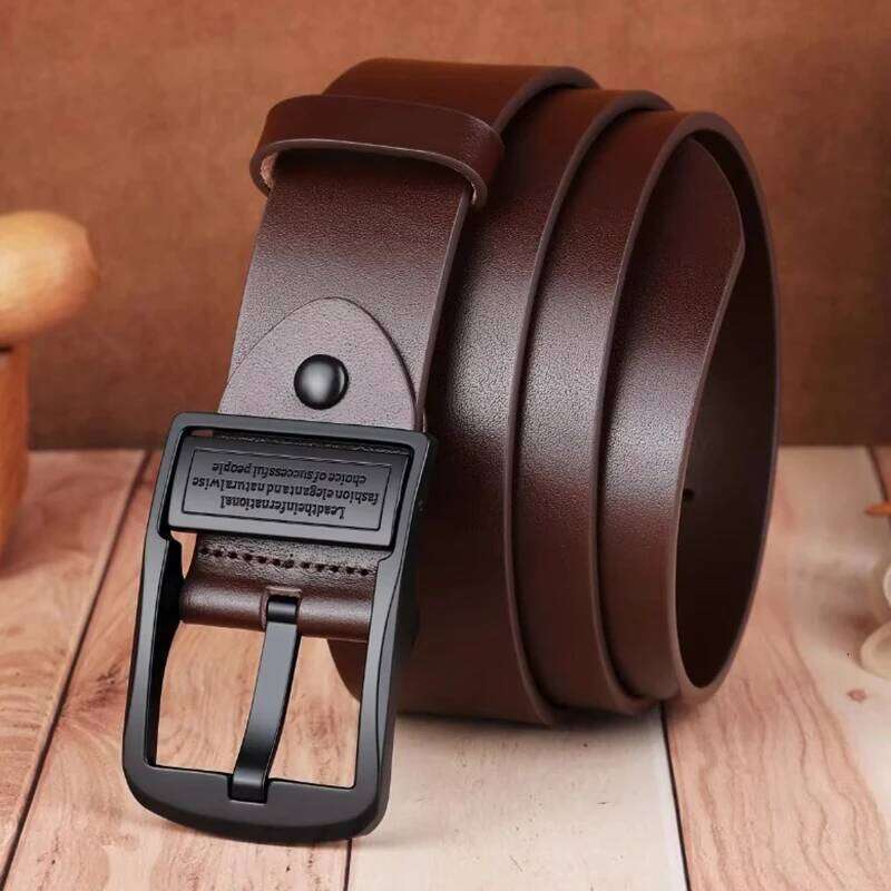 New Luxury Men PU Leather Metal Pin Buckle High Quality Famous Brand Designer Waist Strap Belt for Jeans Plus Size Y260225