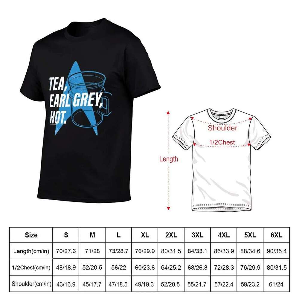Star Trek Next Generation Tea, Earl Grey , Hot Distressed Poster T-Shirt cotton tshirt 100% man t shirts for men T-shirt C260225