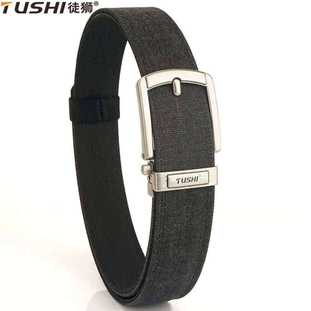 TUSHI New Military For Men Nylon Automatic Buckle Gun Police Tactical Belt Outdoor Secretly Portable IPSC Accessories Y260225