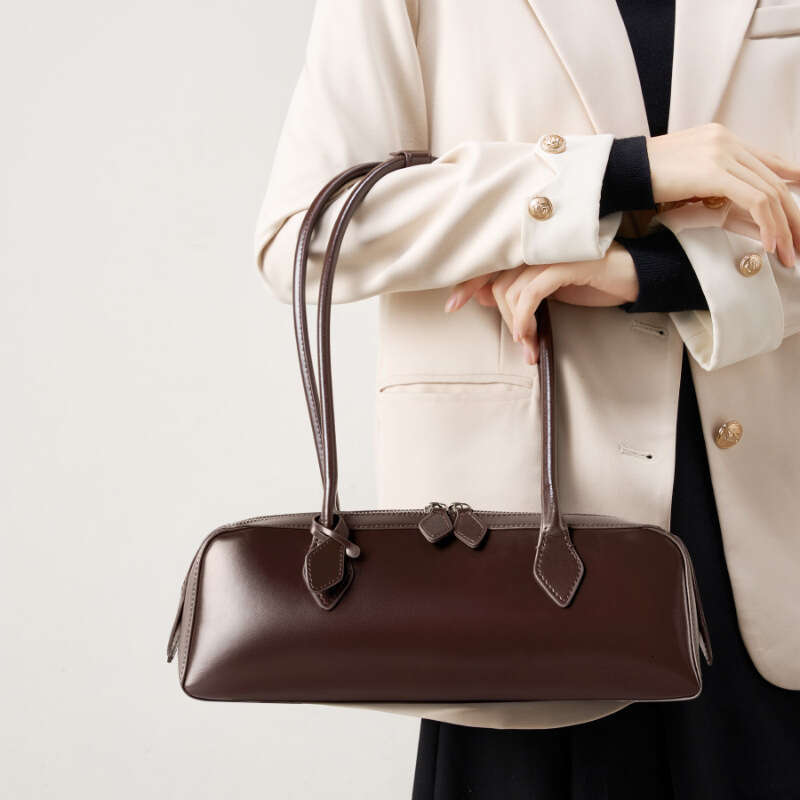 Luxury Shoulder Bags Totes Women S New Korean Niche Design Single Large Capacity Cowhide Underarm Long Red Baguette Bag For SENYY