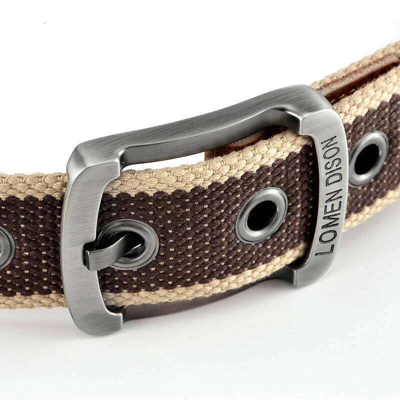 Men's and women's needle buckle canvas casual cargo Korean version of the tide male student youth outdoor belt Y260225