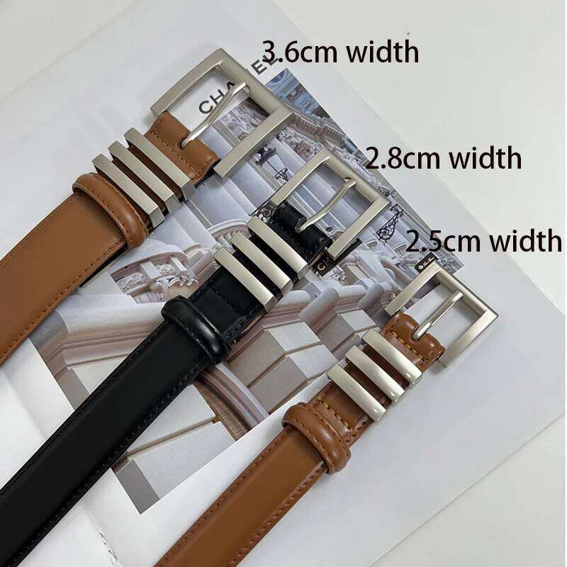 Fashion Unisex cowhide Real leather belt For Men High-end Luxury Brands Wide Male Desiner Women's Punk Gothic Jeans Belt Y260225