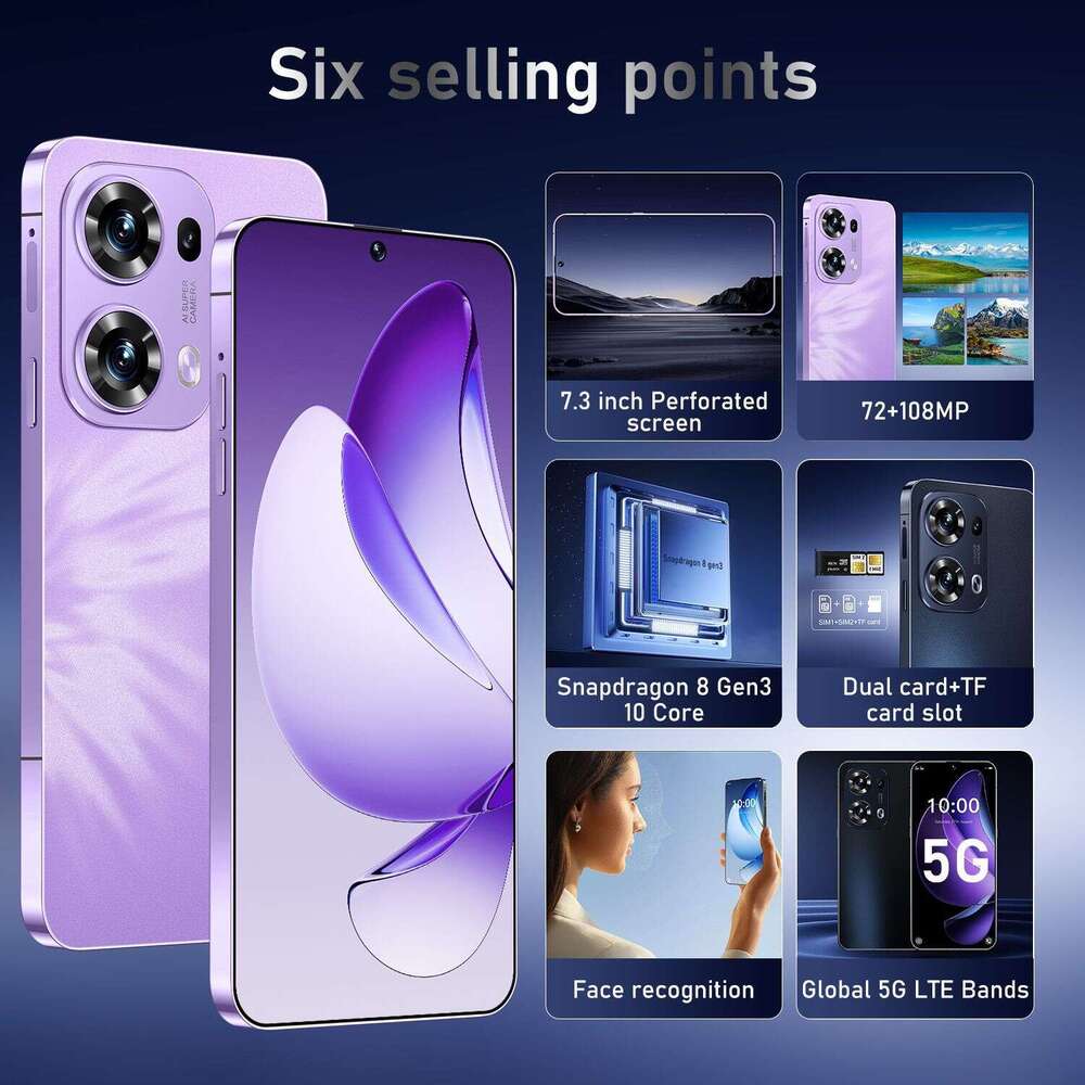 Well-known Brand Cross-border Hot Sale Reno Pro Smart Android Mobile Phone Export Exclusive TB Factory Direct Sales CKS