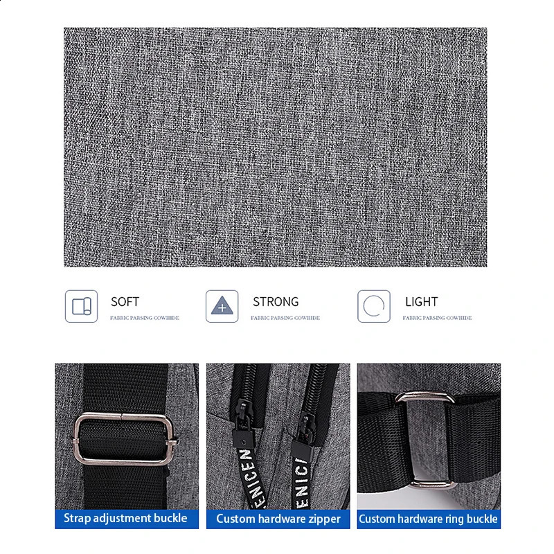 Travel Mens Handbags USB Chest Bag Messenger Crossbody Bags Water-Proof Shoulder Bag Diagonal Package Sports Back Pack 260305