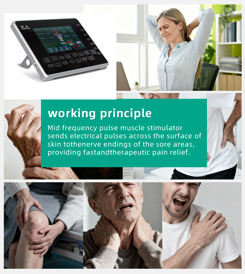 Qiaoxin OEM/ODM 2026 new intelligent massager, equipped with pulse technology EMS/TENS muscle stimulator, targeting body pain and muscle soreness.