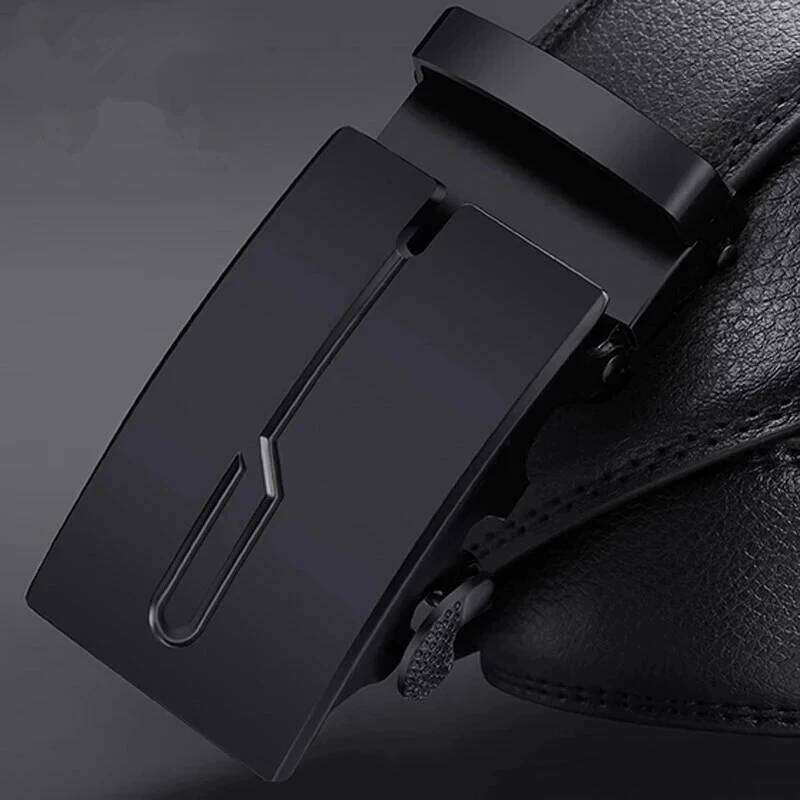 Famous Style Male Metal Automatic Buckle Brand Belt Genuine Luxury Leather Men's business Belts for Men Strap dropshipping Y260225