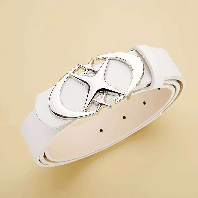 1pcs Men's Punk Star Buckle Design Cross Metal Vintage Gothic Men Women Y2K Belt Neutral Belts-Pair with Pants Jeans Y260225