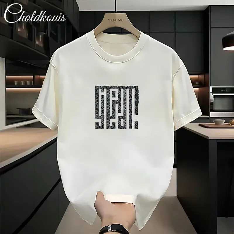 Men's Luxury Casual 3D Print T-Shirt Cotton Crew Neck Short Sleeve Loose INS Couple StyleT260225