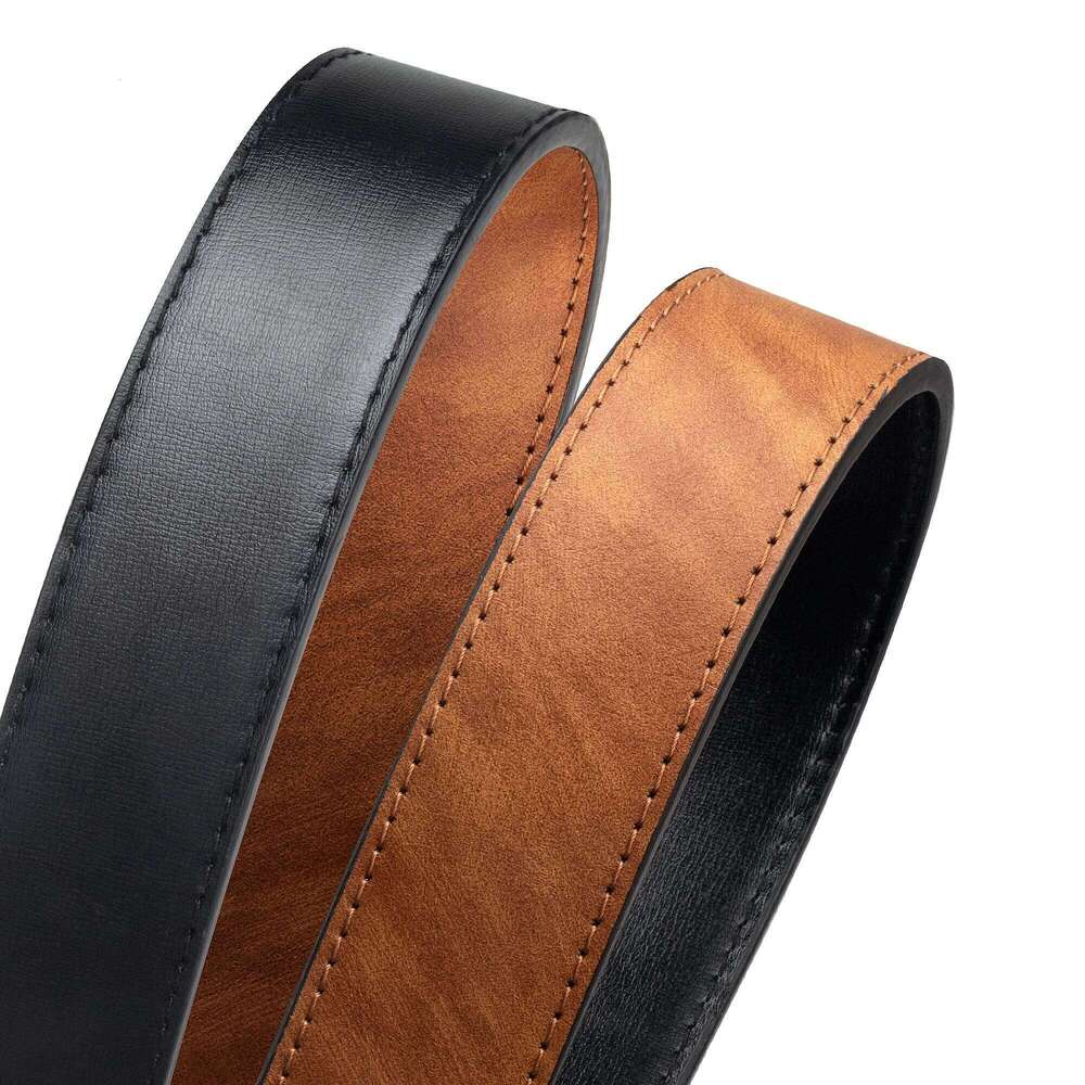 Maikun Reversible for Men Brown Leather For Trousers Boss Belts Men's Designer Waist Belt Coffee Y260225
