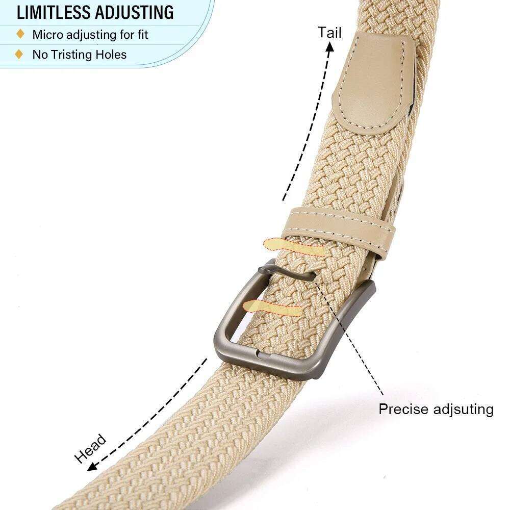 125cm Men's Elastic Belts Women'S Unisex Casual Woven for Outdoor Rock Climbing Training Work Paired with Jeans Belt Y260225