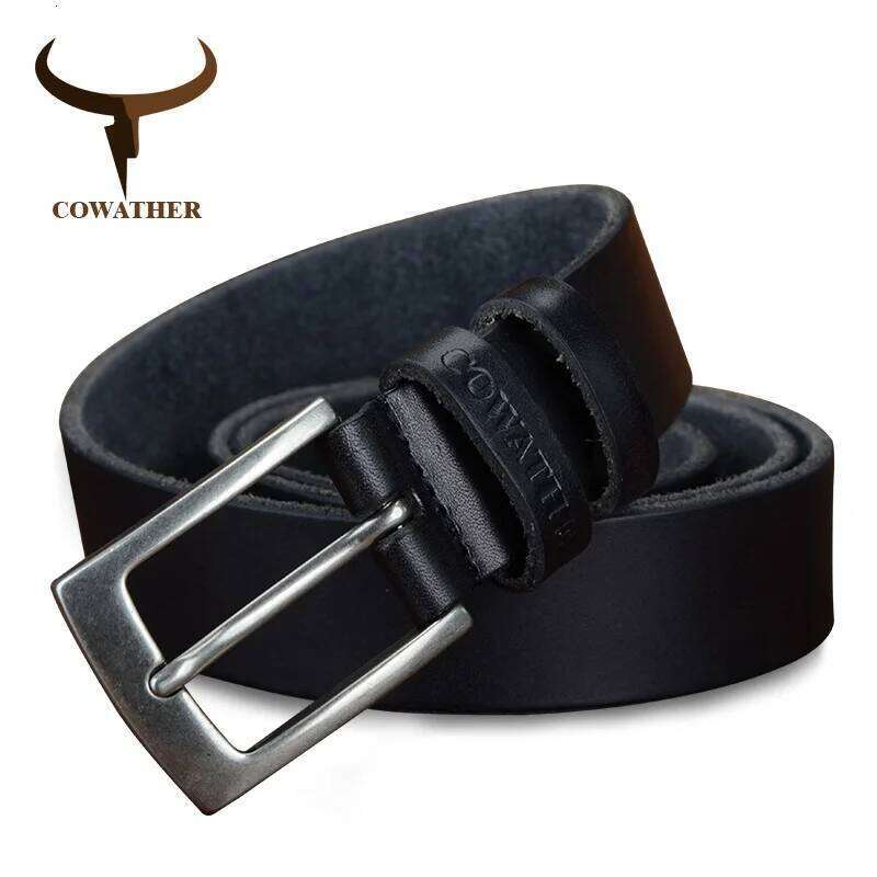 COWATHER top cow genuine leather men belts 2021 newest arrival three color hot design jeans belt for male original brand Y260225