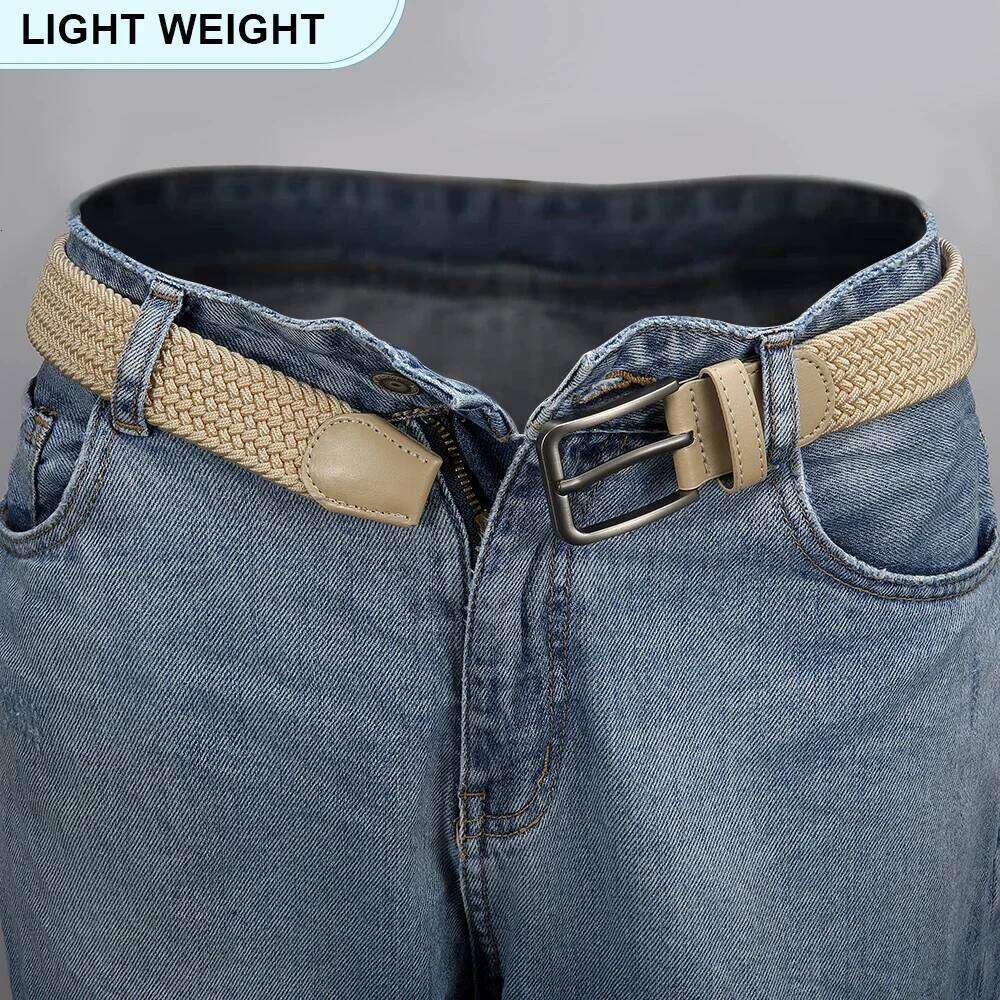 125cm Men's Elastic Belts Women'S Unisex Casual Woven for Outdoor Rock Climbing Training Work Paired with Jeans Belt Y260225