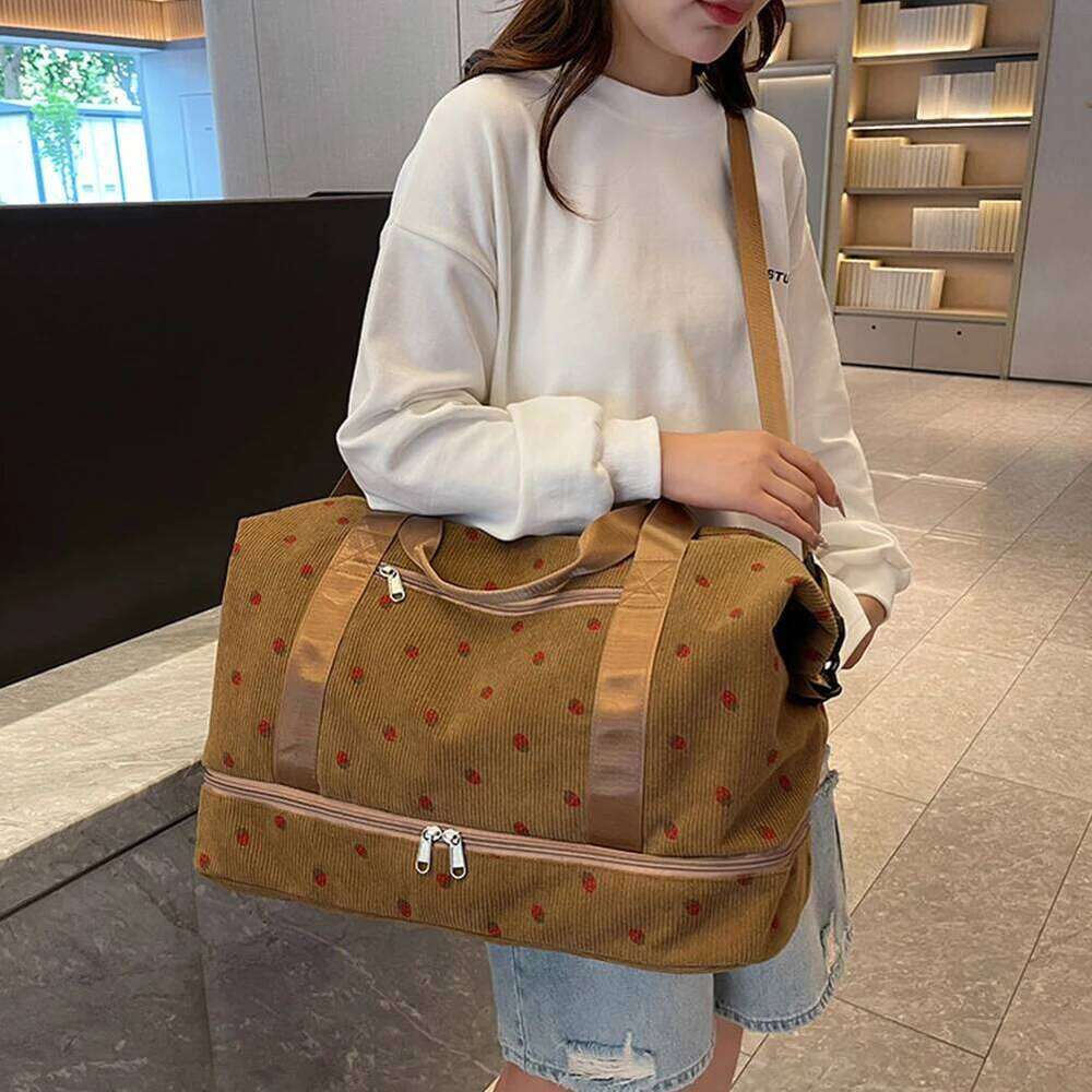 Travel Duffle Weekender with Shoe Compartment Overnight Luggage Bag for Women Y260225