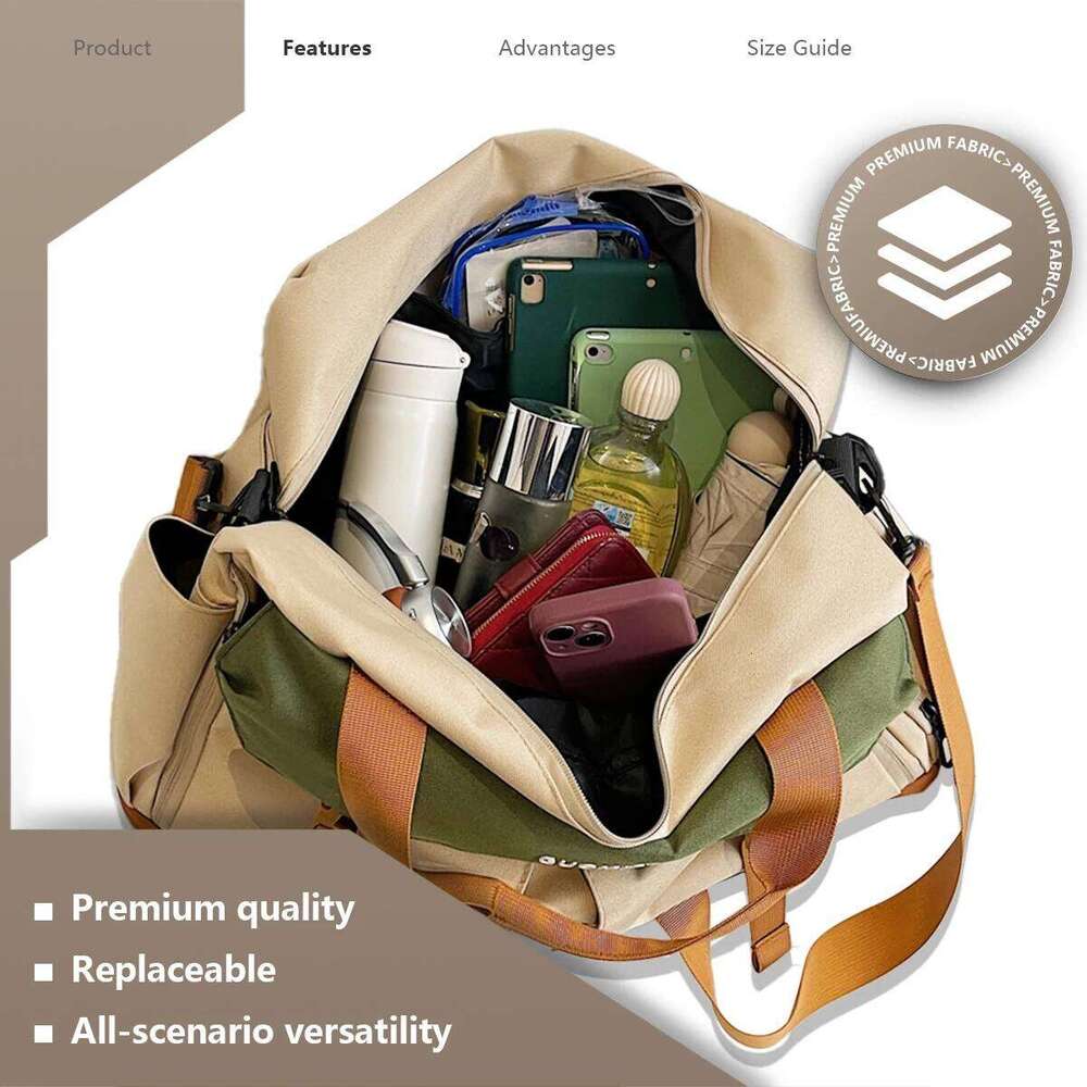 Short-Distance Fitness Bag for Men, Wet and Dry Separation Shoulder Cross-Body Multi-Functional Travel Women's Training Swimming Bag, Large Capac