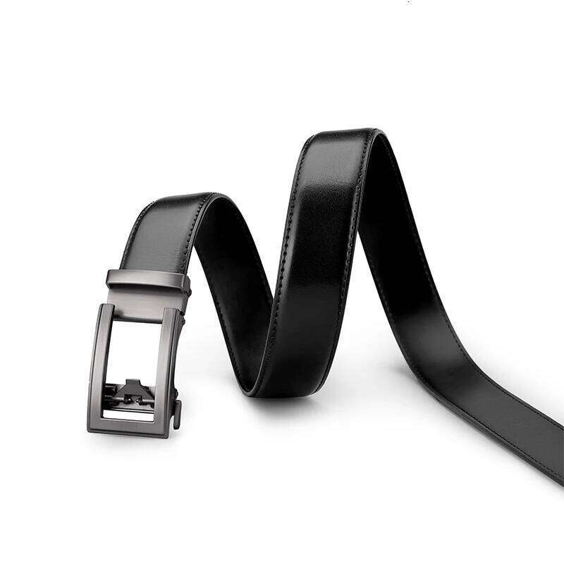 OYIFAN fashion men genuine leather automatic buckle adjustable ratchet jeans formal belt Y260225