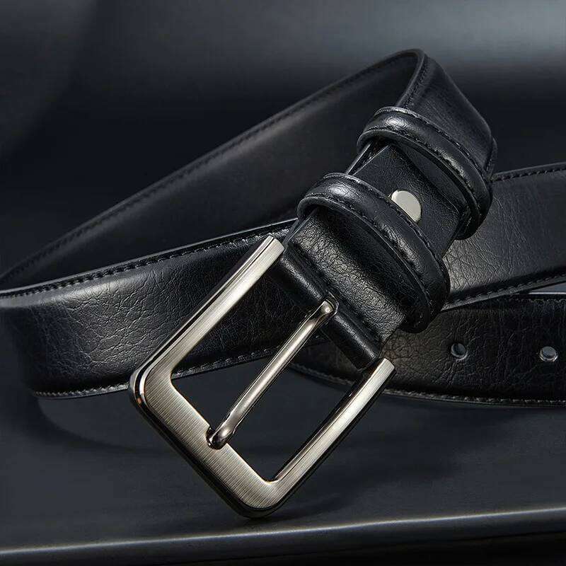 Boys Genuine Leather Pin Buckle Belt Brown Middle-aged Youth Casual Trendy Men's BeltIdeal for gifting Y260225