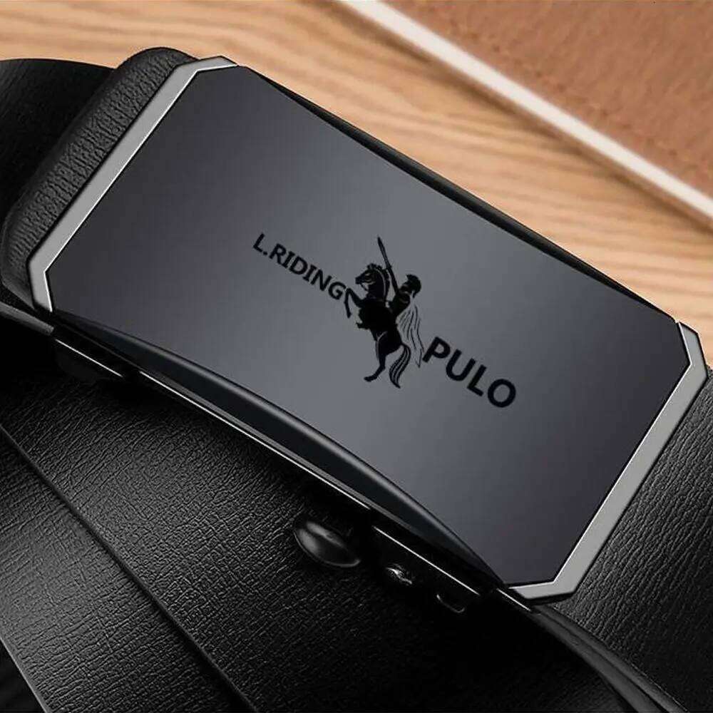 Fashion Metal Automatic Buckle Luxury Design Man Business Leather Belt Casual Waistband Vintage Waist Strap Y260225