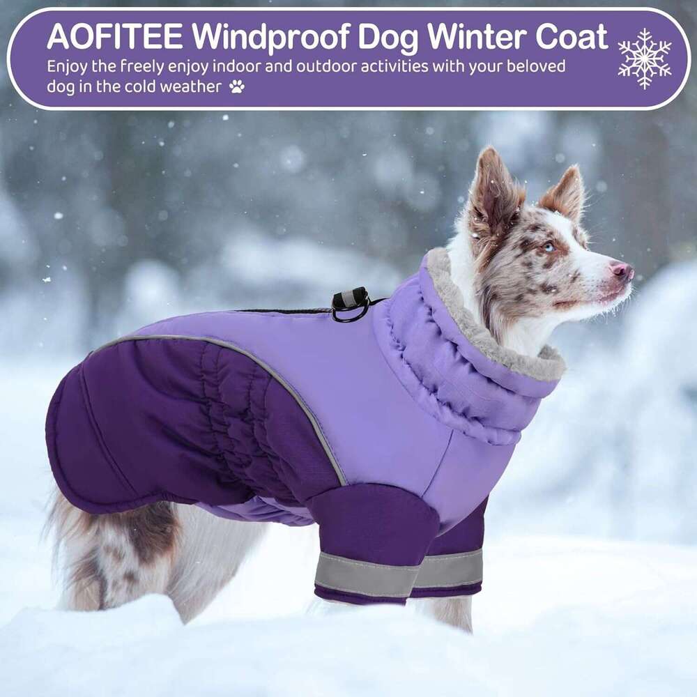 Famous brand New cross border pet clothing fleece lined warm jacket winter windproof and cold resistant thickened dog coat pupakaIK