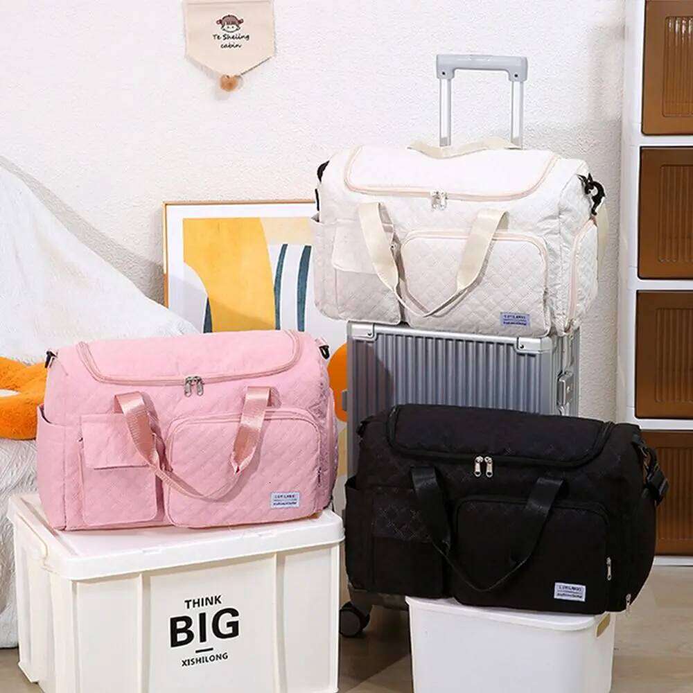 Shoulder Oxford Travel Duffel Foldable Short Distance Nylon Duffle Bag Sturdy Solid Color Large Capacity Handbag Girl Y260225