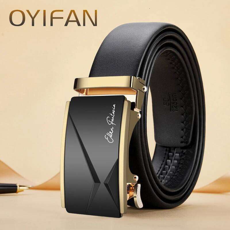 Men's Genuine Leather Business Automatic Fashion Designer Leisure Belt for Men Y260225
