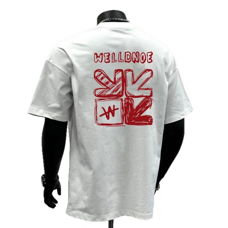 2026 Design Men's Short-sleeved T-shirt For Outdoor Luxury Sports Wicking Men's Fashion Casual Korean Style Pure Cotton Round-neck Printed S